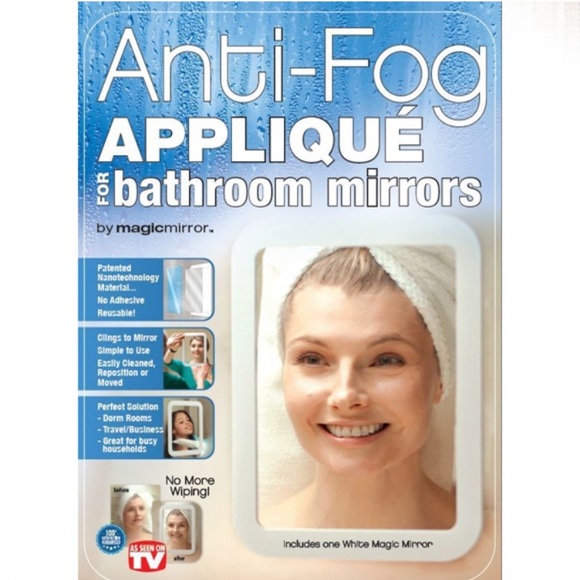 Magic Mirror Anti-Fog Appliqué For Bathroom Mirror Or Shower - Picture 3 of 6